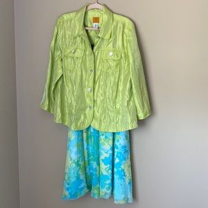 Women’s Plus Outfit Set Skirt and Button Up